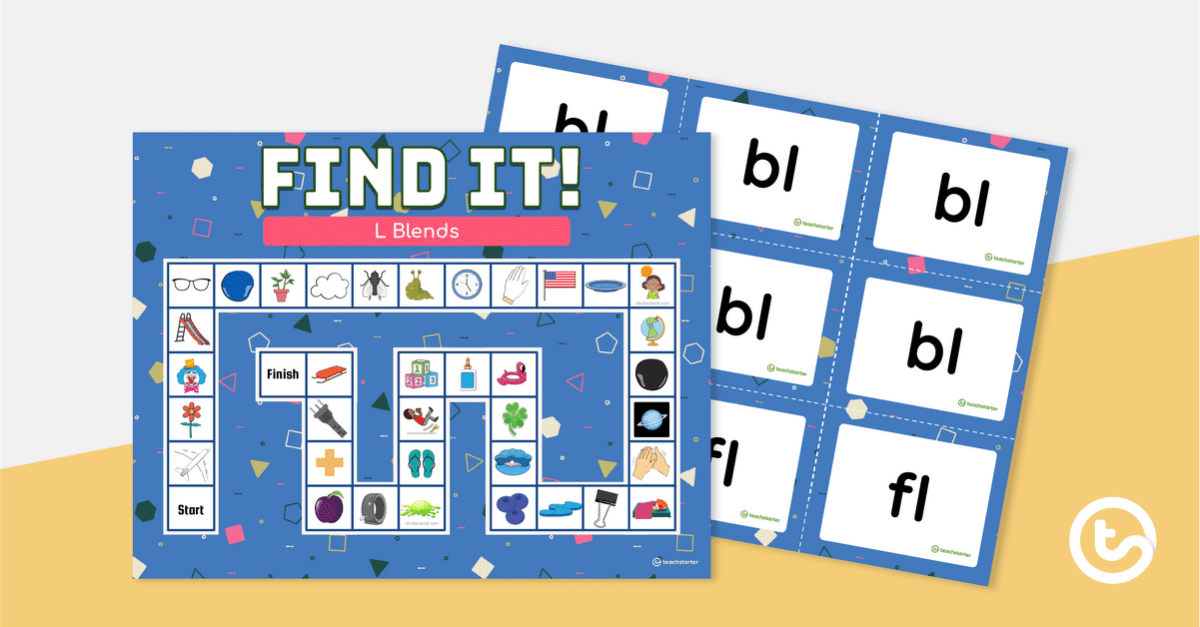 FIND IT! L Blends Board Game teaching resource