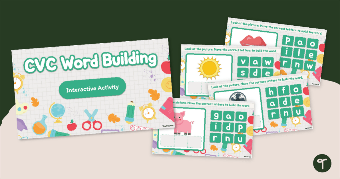 CVC Word Building Activity teaching resource