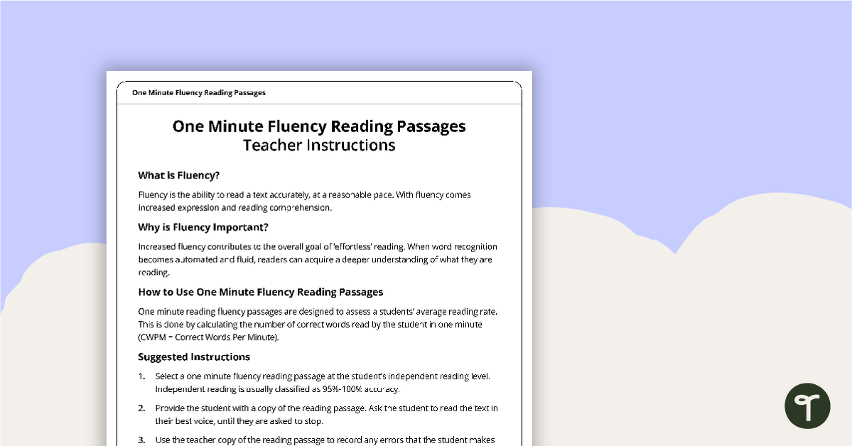 Fluency Reading Passage - The Little Seed (Year 3) teaching resource