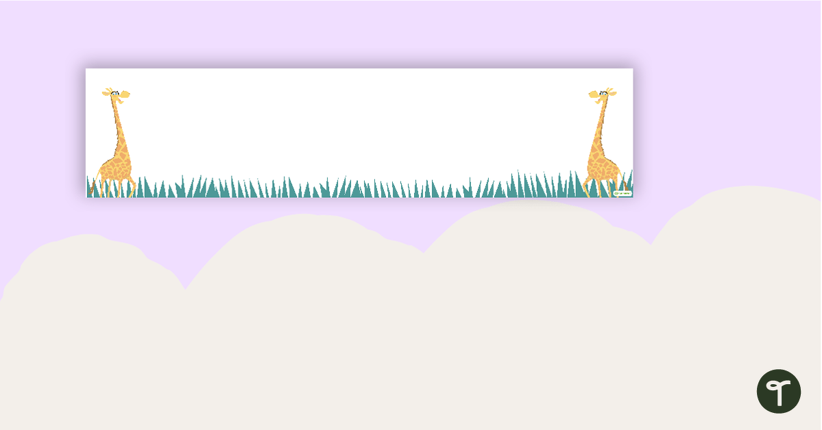 预览图像Giraffes - Display Banner - teaching resource