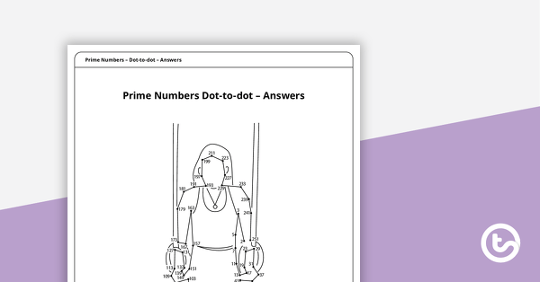 Complex Dot-to-dot – Prime Numbers (Gymnast) – Worksheet teaching resource