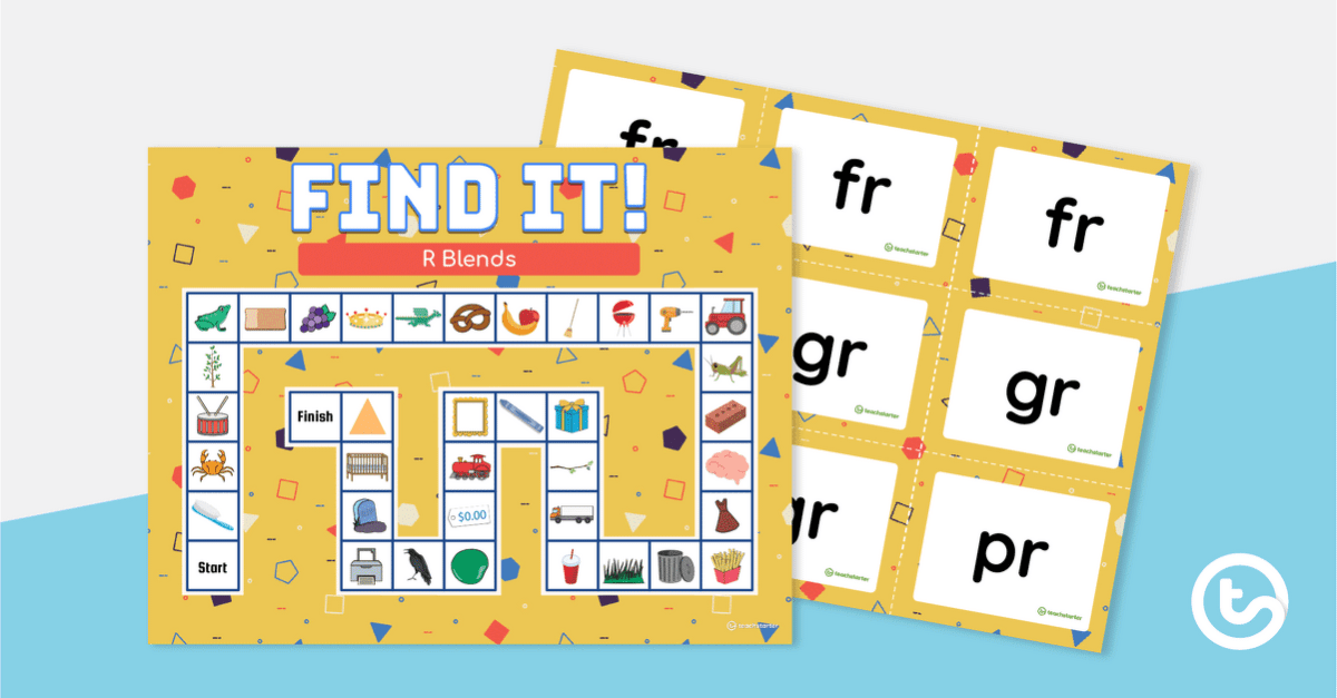 FIND IT! R Blends Board Game teaching resource