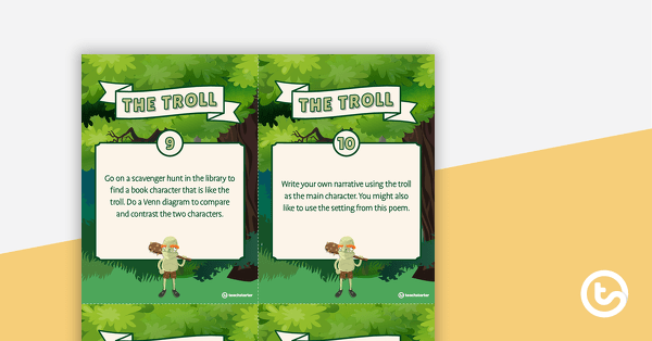 The Troll Poem and Task Cards teaching resource