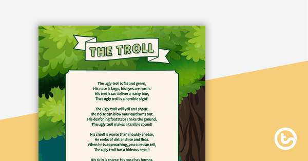 Preview image for The Troll Poem and Task Cards - teaching resource
