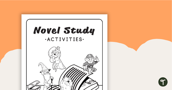 Novel Study Activity Book Cover Page teaching resource
