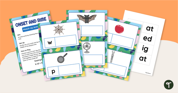 Preview image for Onset and Rime Match-Up Activity - teaching resource
