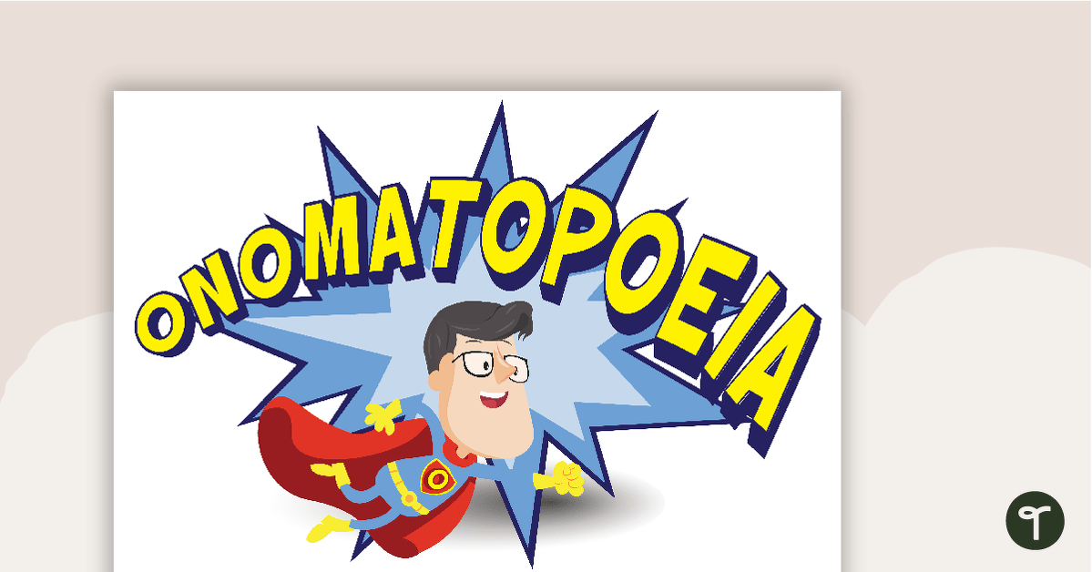 Onomatopoeia Word Wall Vocabulary Cards - Blank teaching resource