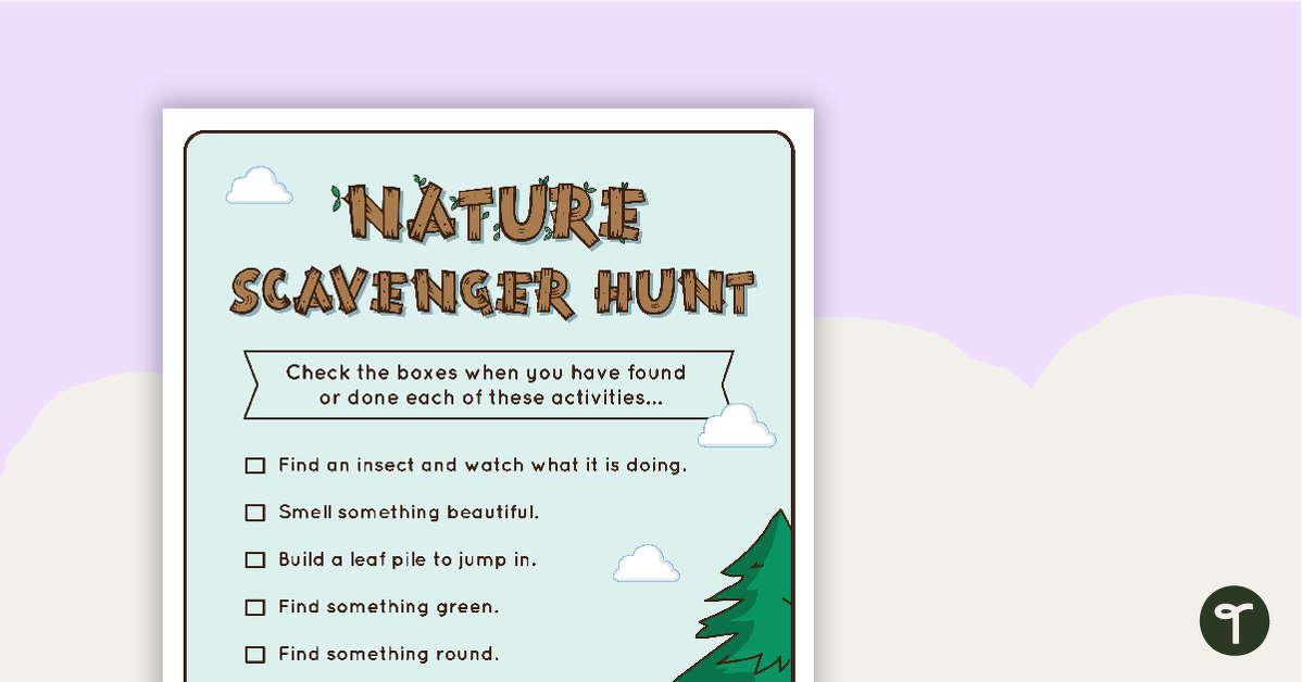 Nature Scavenger Hunt Checklist teaching resource