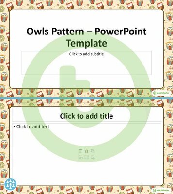 Go to Owls Pattern – PowerPoint Template teaching resource