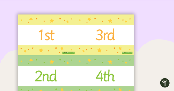 Preview image for Ordinal Numbers Flashcards - teaching resource
