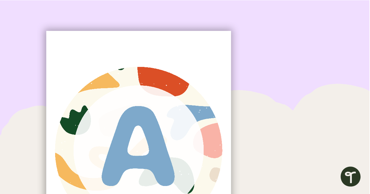 Preview image for Abstract Pattern – Letter, Number and Punctuation Set - teaching resource