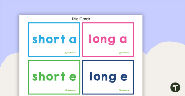 Long and Short Vowel Sort teaching resource