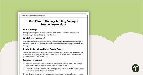 Fluency Reading Passage - The Thunderstorm (Year 6) teaching resource