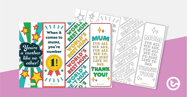 Mother's Day Bookmarks teaching resource