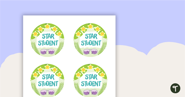 Go to Tropical Paradise - Star Student Badges teaching resource