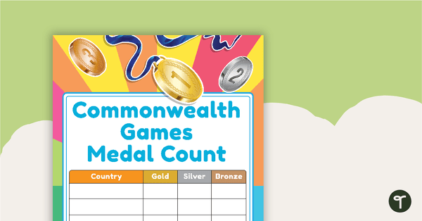 Commonwealth Games Medal Count Poster teaching resource