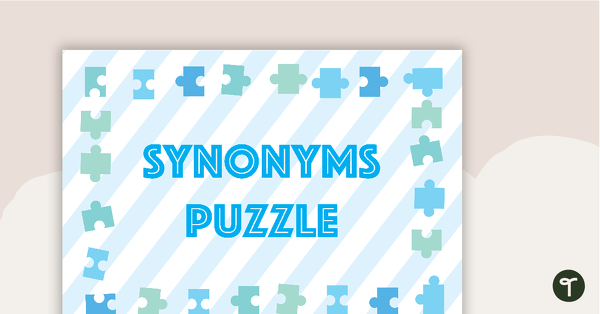 Synonyms Puzzle Activity teaching resource