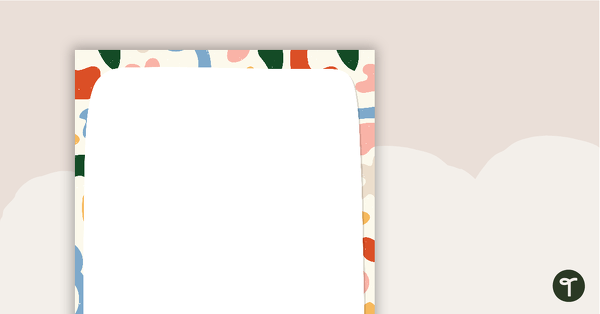 Abstract Pattern – Portrait Page Border teaching resource