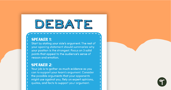 Preview image for Debate Poster - teaching resource