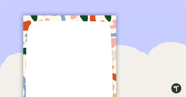Abstract Pattern – Portrait Page Border teaching resource