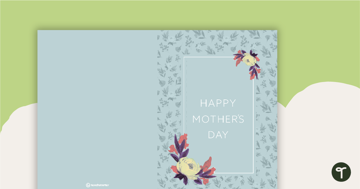 Mother's Day Card – Flower Design teaching resource