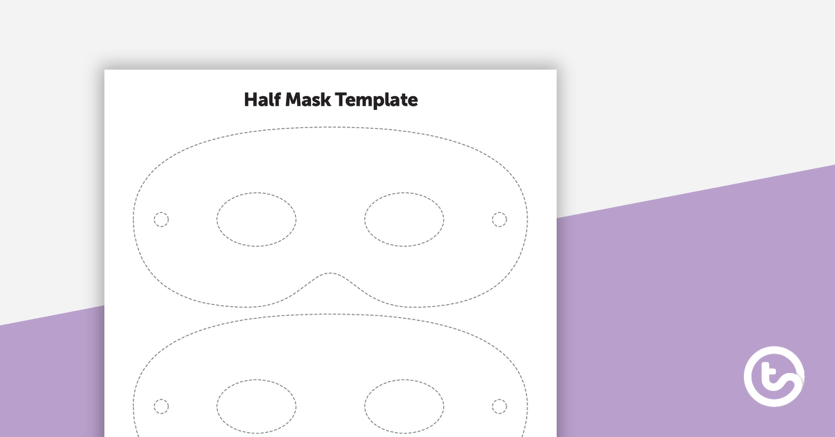 Half Mask Template teaching resource