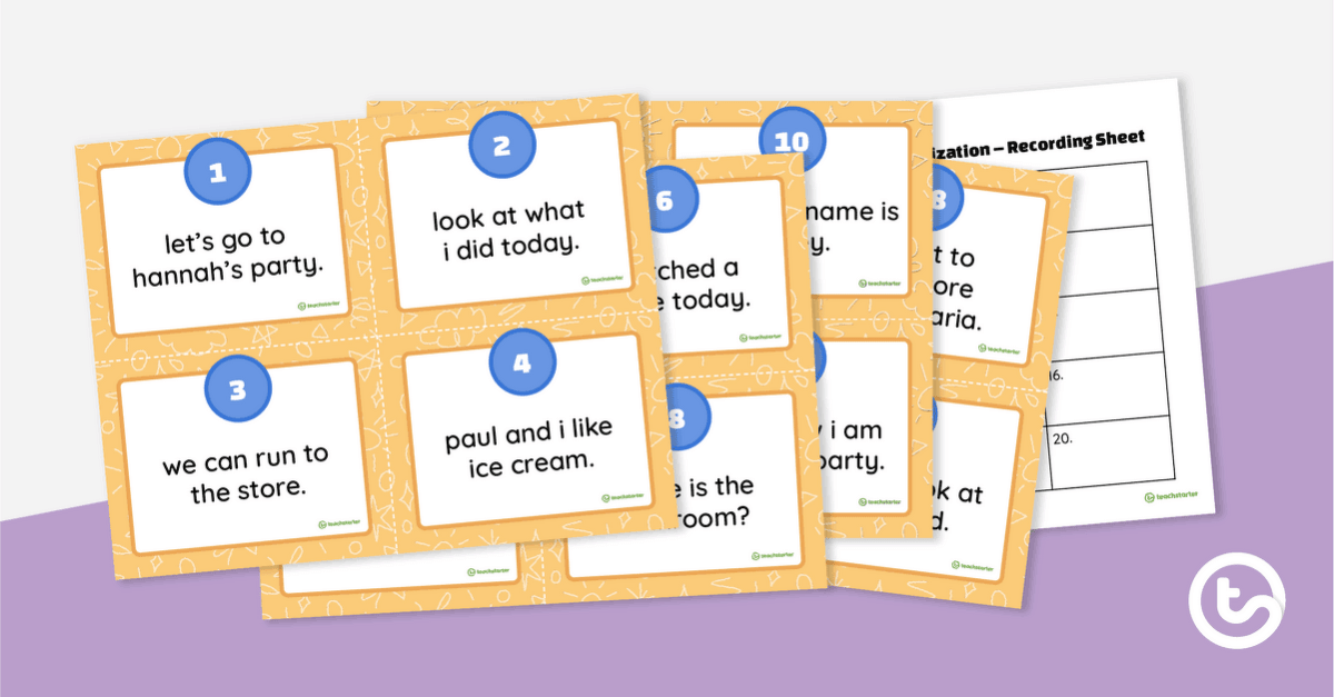 Capitalization Scoot Activity teaching resource