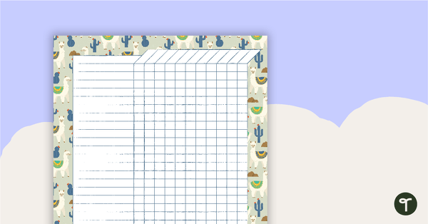 Go to Llama and Cactus Printable Teacher Planner – Assessment Tracker teaching resource