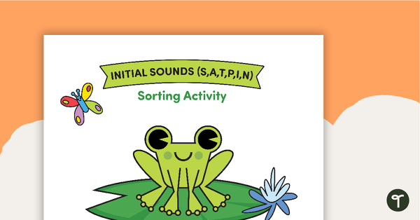 Image of Initial Sound Sorting Activity (s, a, t, p, i, and n)