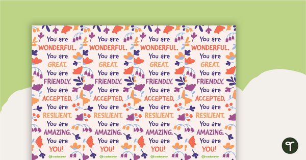 Bookmark - You Are You! teaching resource