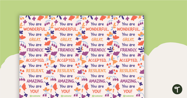 Preview image for Bookmark - You Are You! - teaching resource