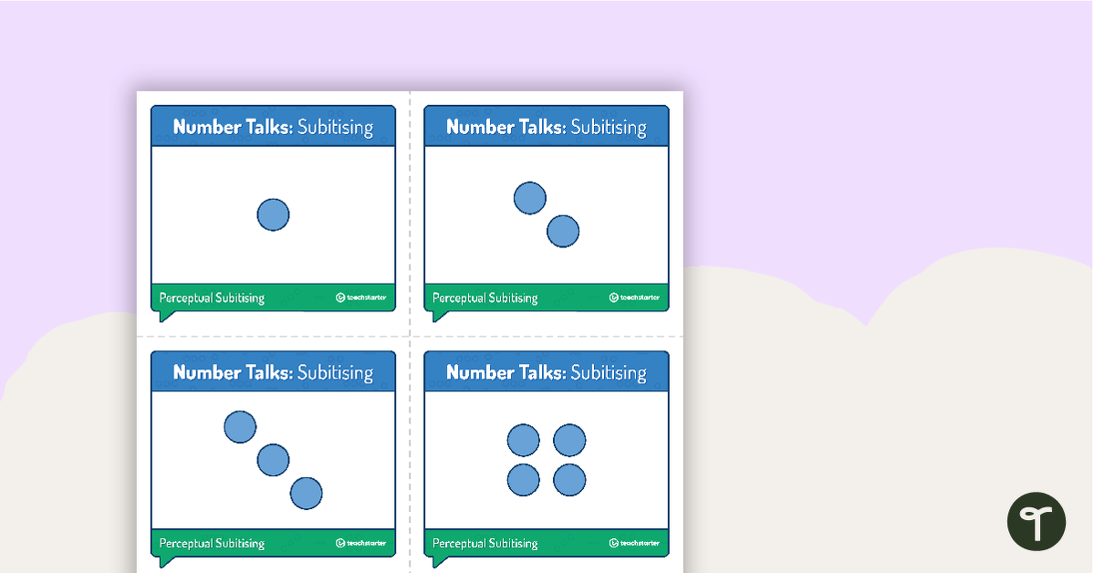 Number Talks - Subitising Task Cards teaching resource