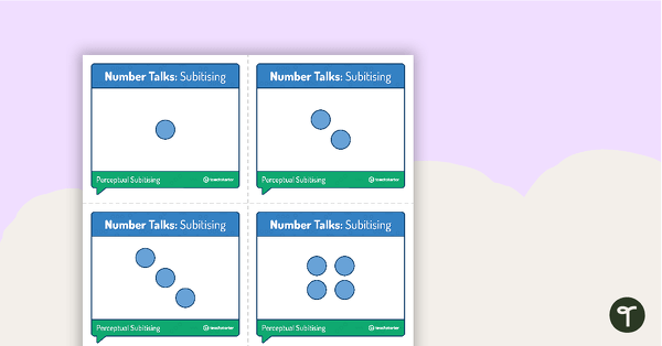 Go to Number Talks - Subitising Task Cards teaching resource