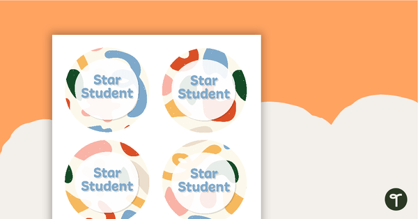 Abstract Pattern – Star Student Badges teaching resource