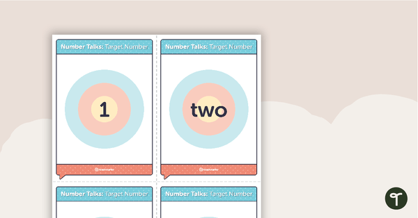 Go to Number Talks - Target Number Task Cards teaching resource