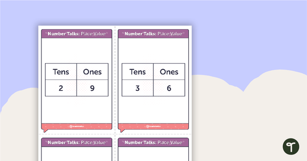 Number Talks - Place Value Task Cards teaching resource