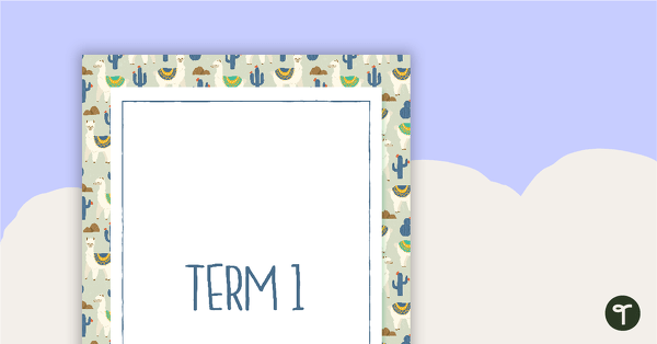 Go to Llama and Cactus Printable Teacher Diary – Term Dividers teaching resource