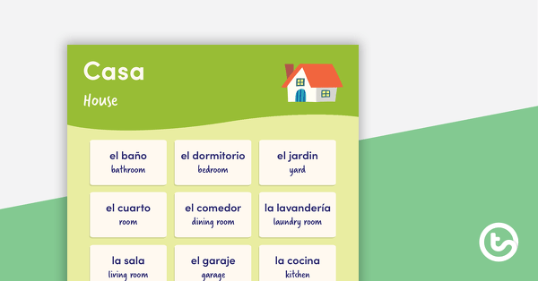 Preview image for House - Spanish Language Poster - teaching resource