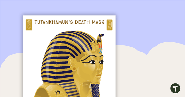 King Tutankhamun's Death Mask Poster teaching resource