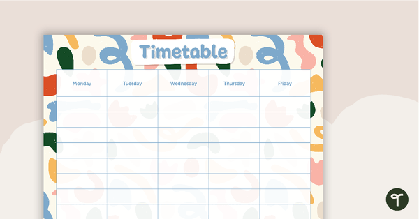 Go to Abstract Pattern – Weekly Timetable teaching resource
