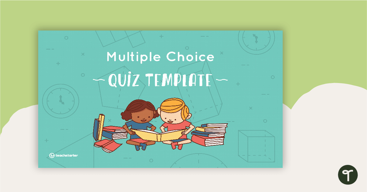 Multiple Choice Numeracy Quiz PowerPoint - Template teaching resource