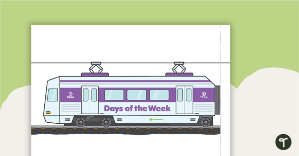 Days of The Week Classroom Display - Train Theme teaching resource