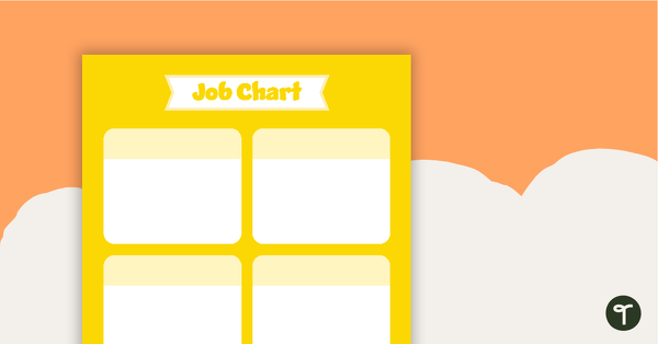Plain Yellow - Job Chart teaching resource