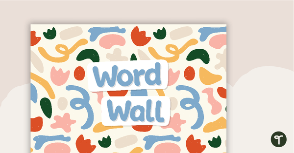 Abstract Pattern - Word Wall Template teaching resource