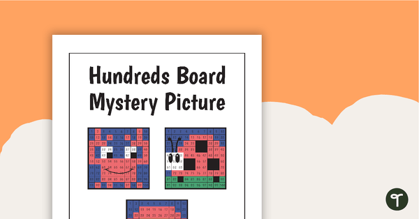 Hundreds Board Mystery Picture Task Cards teaching resource