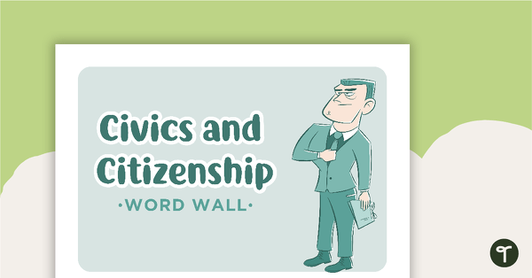 Learning Areas - Word Wall - Civics and Citizenship teaching resource