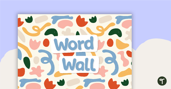 Go to Abstract Pattern - Word Wall Template teaching resource