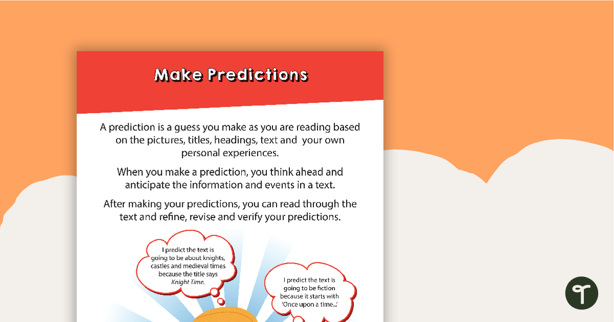 Make Predictions Poster teaching resource