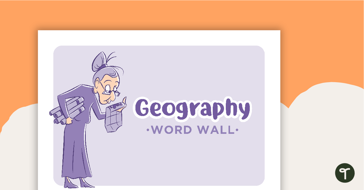 Learning Areas - Word Wall - Geography teaching resource