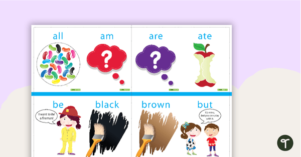 Go to Dolch Sight Word Flashcards with Pictures - Primer teaching resource